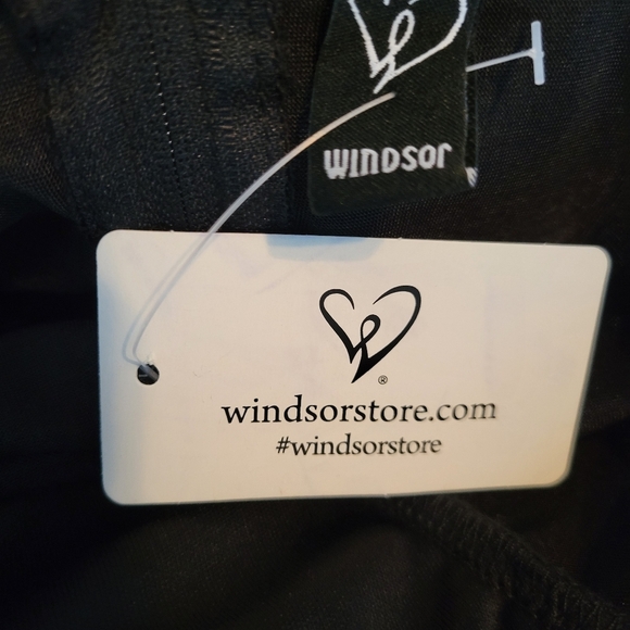 NWT Windsor Size L Satin Dress with Statement Bow - Picture 9 of 9